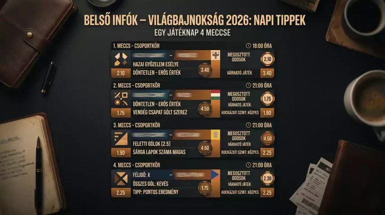 VB 2026 napi tippek — június 22. bennfentes elemzéssel